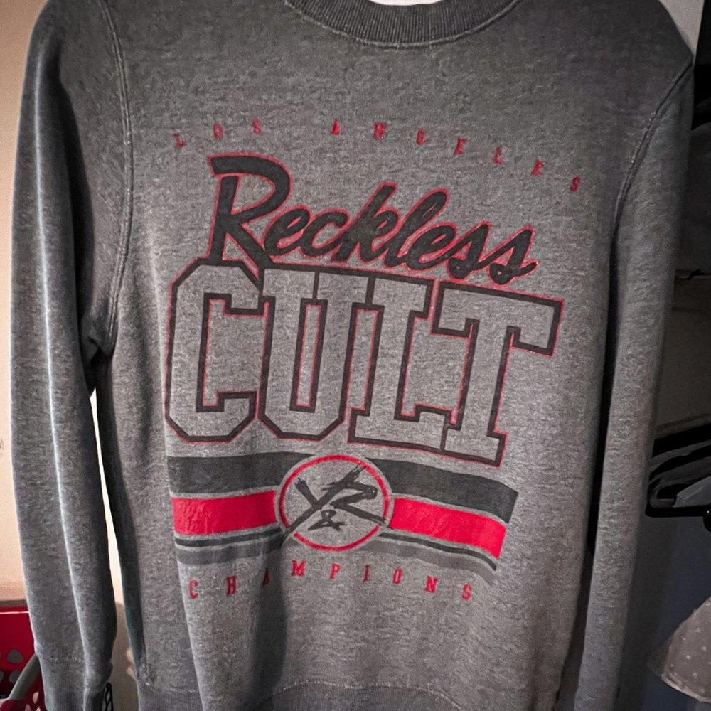 Grey Graphic Crewneck Sweater